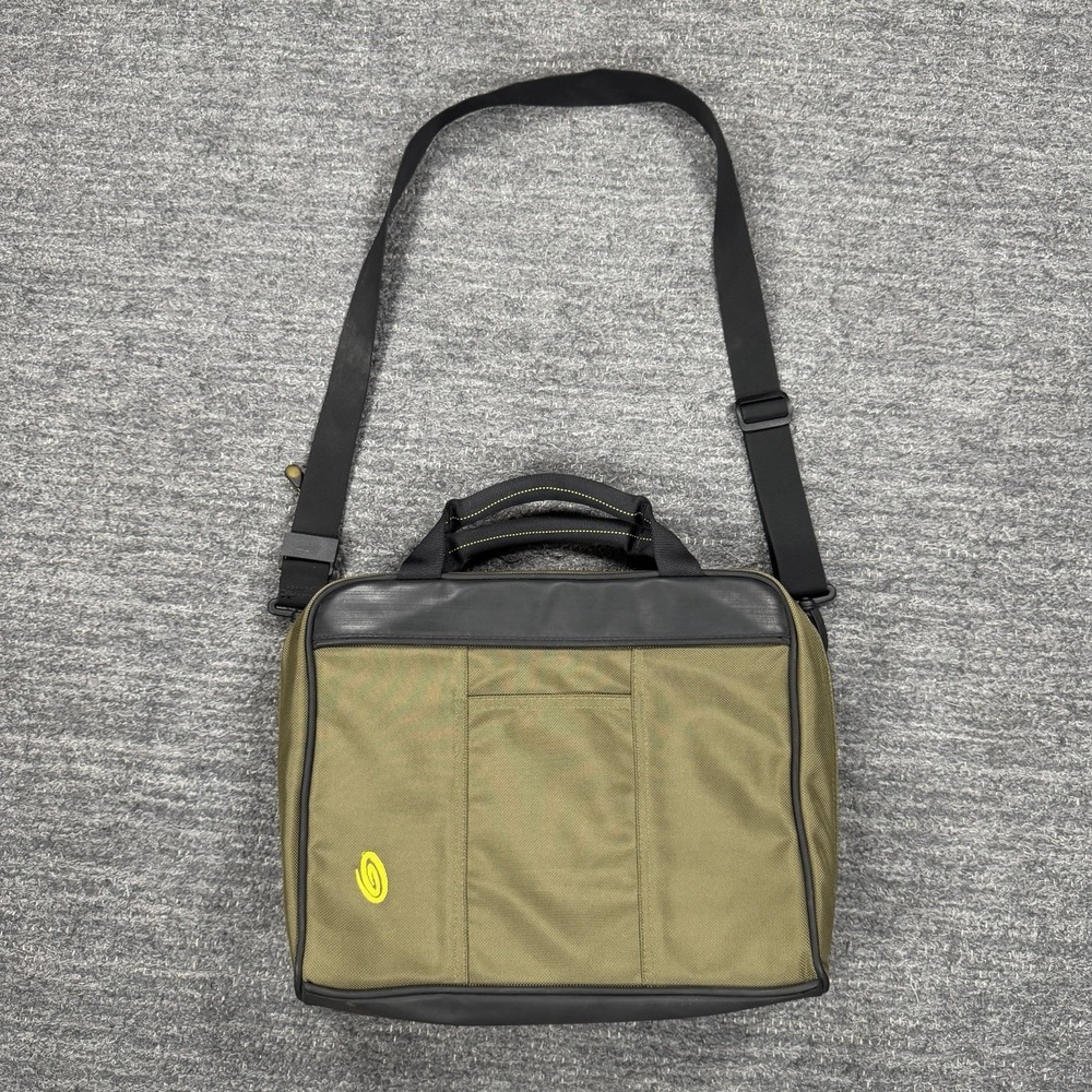 Timbuk2 Laptop Bag Briefcase 17" Green Padded Messenger Commuter Shoulder Strap
